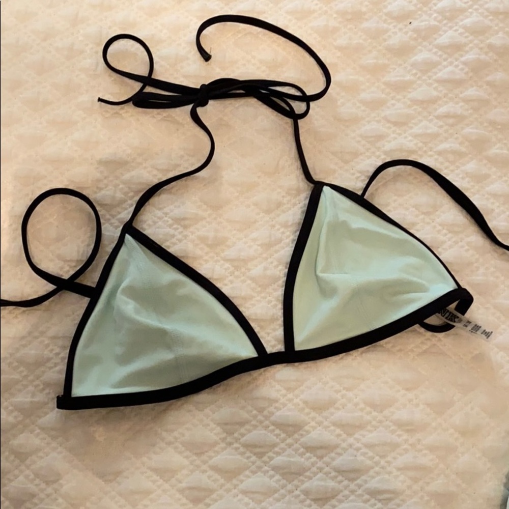 Pink by Victoria’s Secret Mint & Black Bikini Top